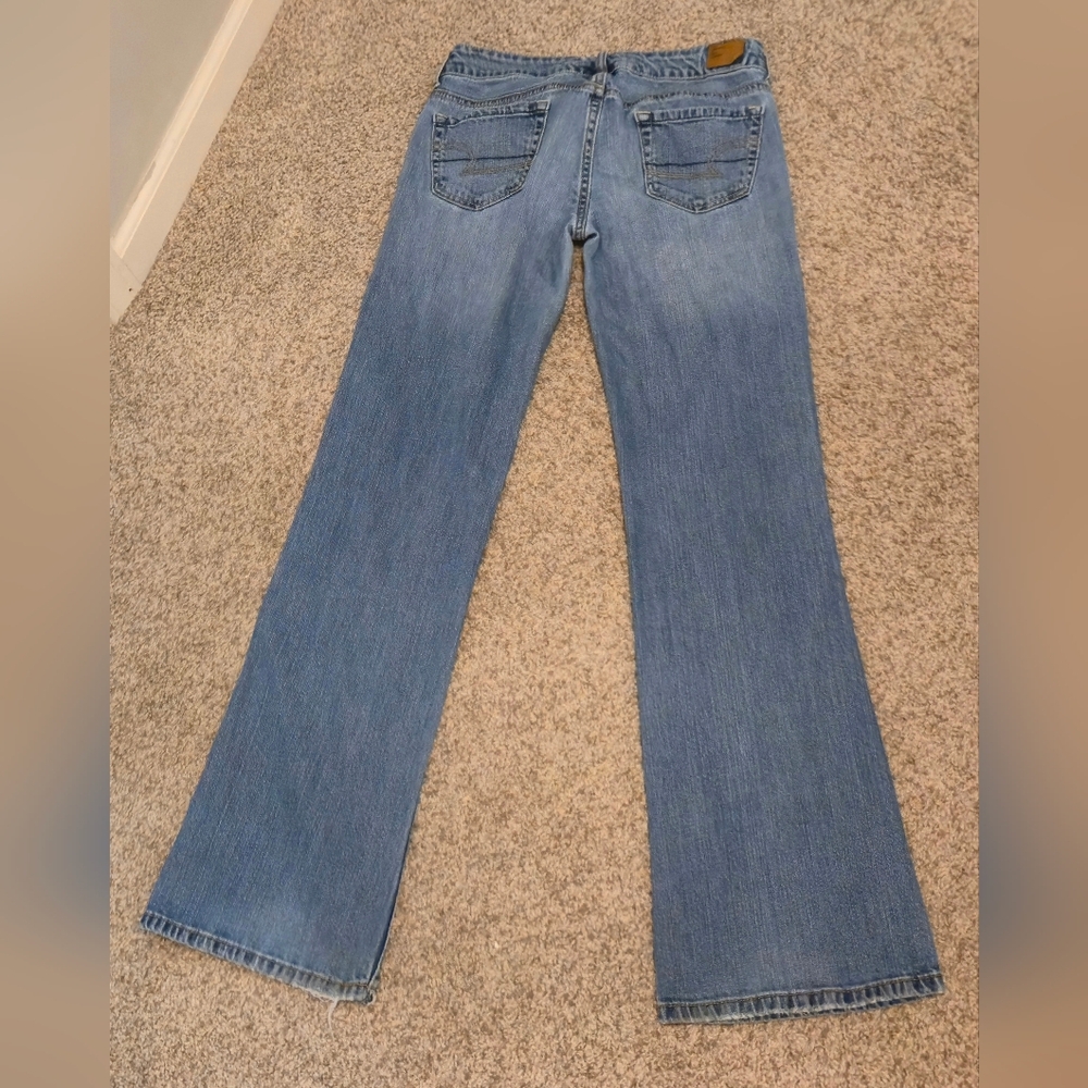 American Eagle Outfitters Blue Flare Wide Leg Jeans